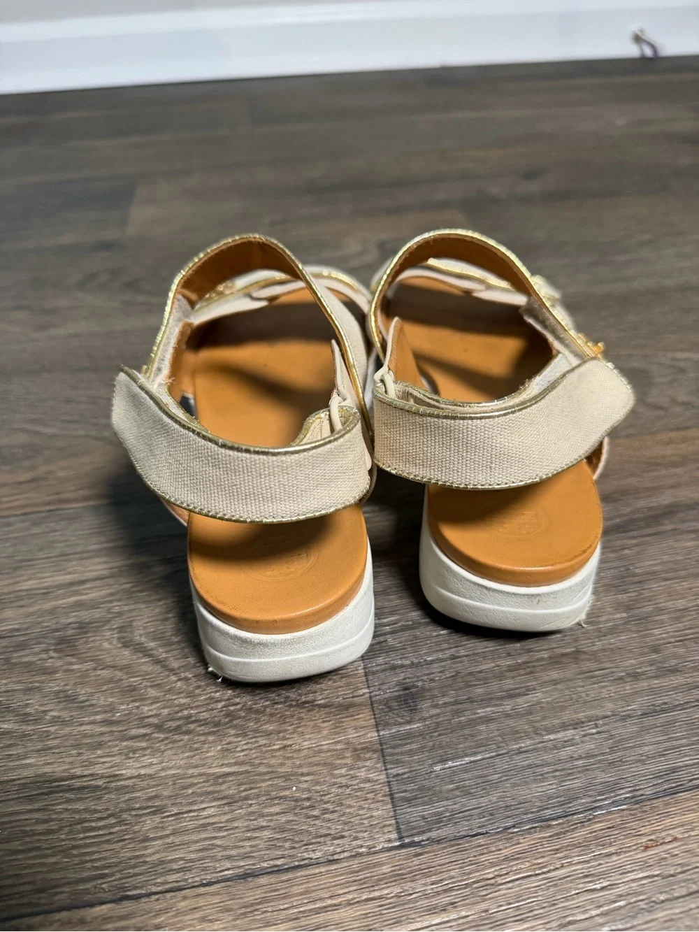 Tory Burch cream straps